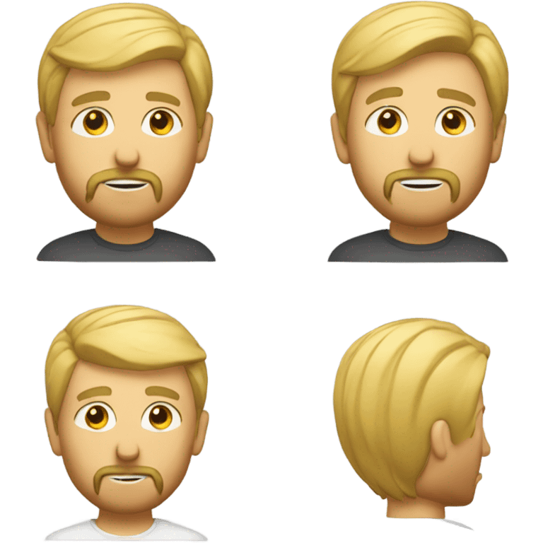 Un blond avec une courte barbe emoji