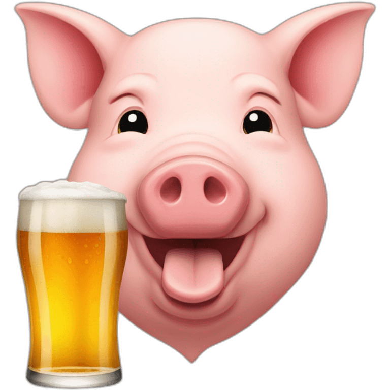 Beer pig emoji