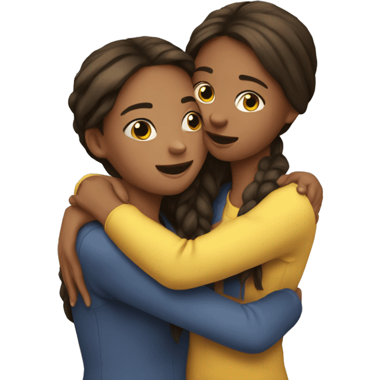 Girl Best friends hug emoji