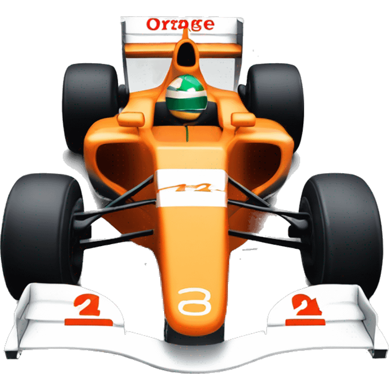 A orange formula 1 car emoji