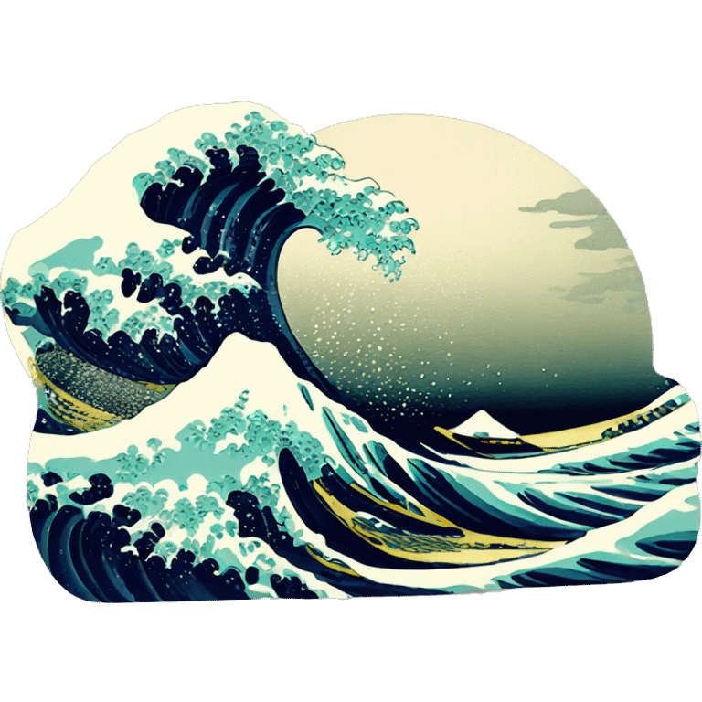 Kanagawa wave emoji