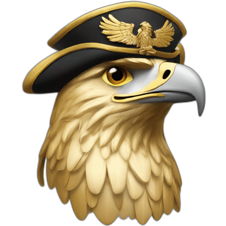 golden imperial eagle with napoleon hat emoji