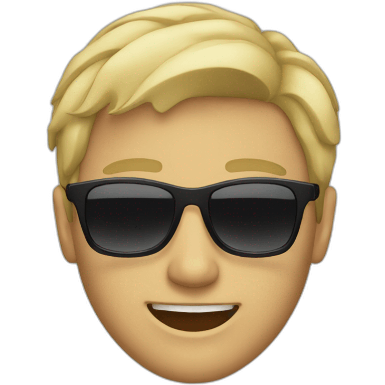 blonde guy with sunglasses emoji