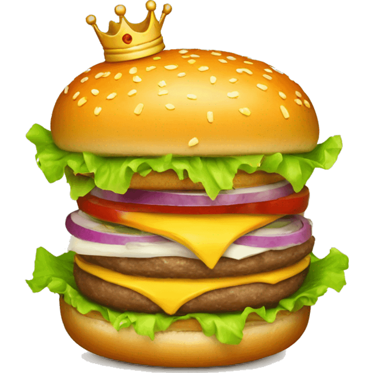 burger with a crown emoji