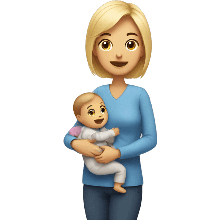 Mom with baby emoji