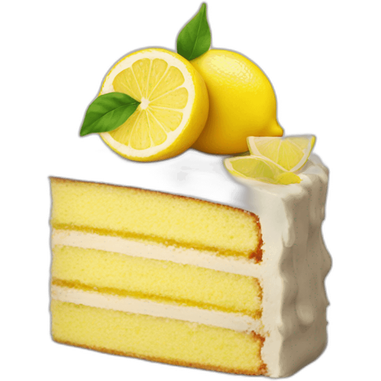 cake with lemon emoji