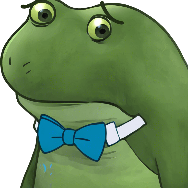 Bufo sad with a single tear falling his eyes  emoji