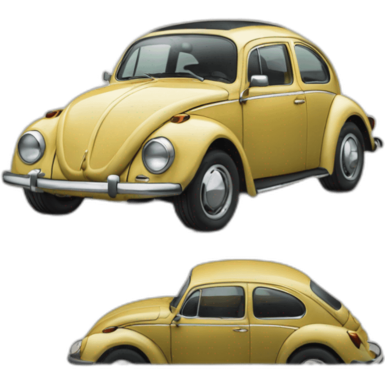 Laughing VW beetle  emoji