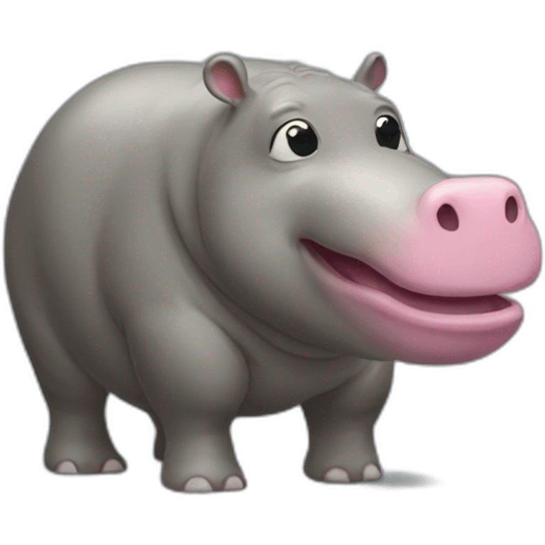 un hippopotame qui a le covif emoji