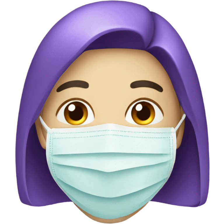 medical mask purple emoji