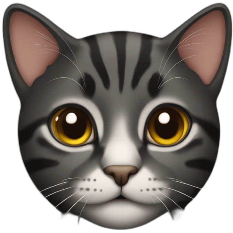 Black tabby cat emoji