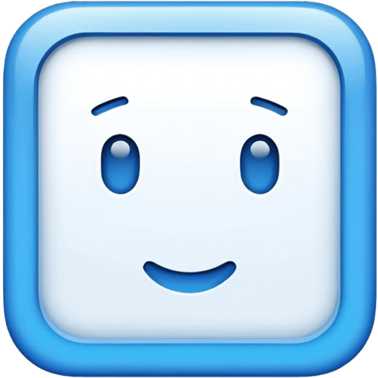 blue outline square emoji