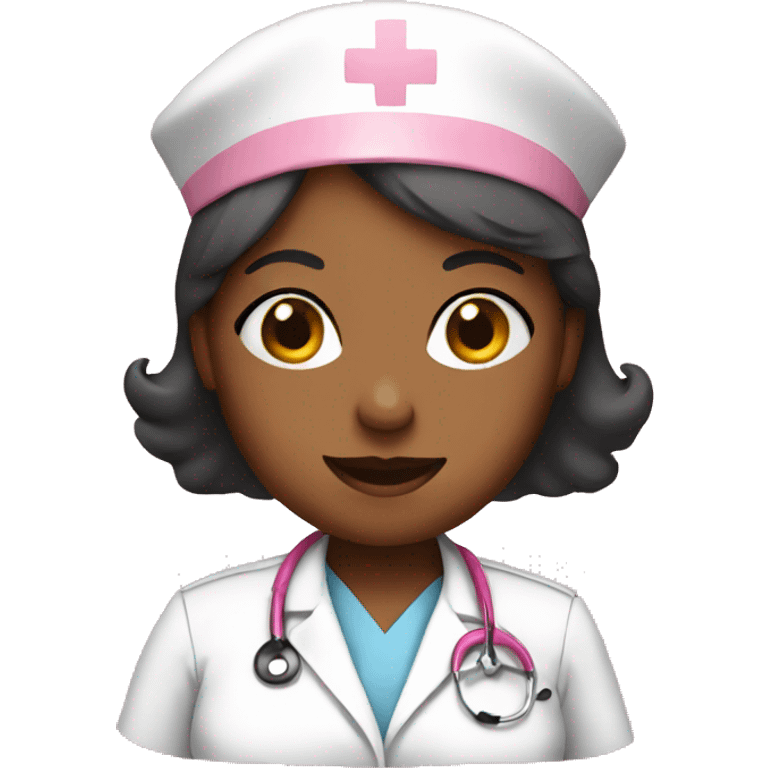 Pink nurse  emoji