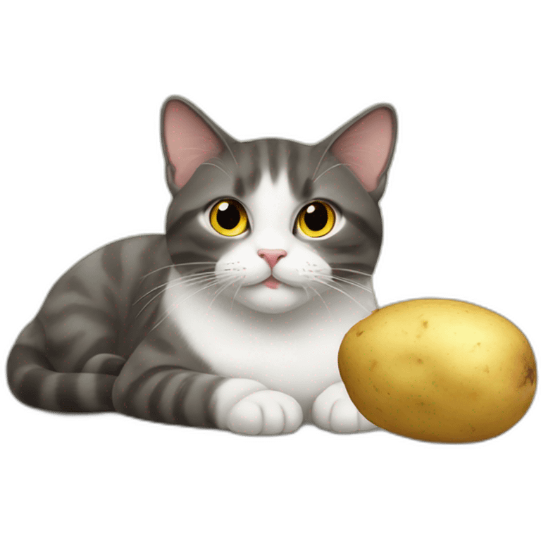 the cat with potato emoji