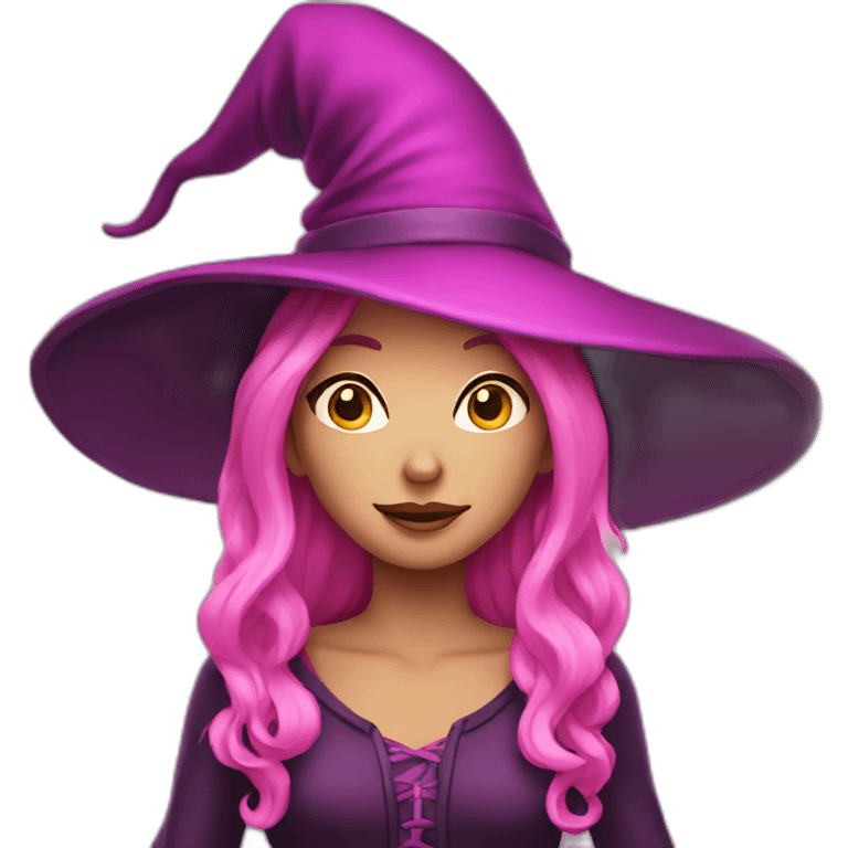 pink witch emoji