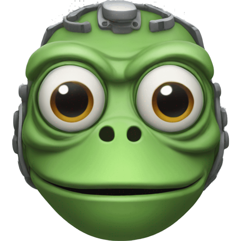 pepe-happy, cyborg head emoji