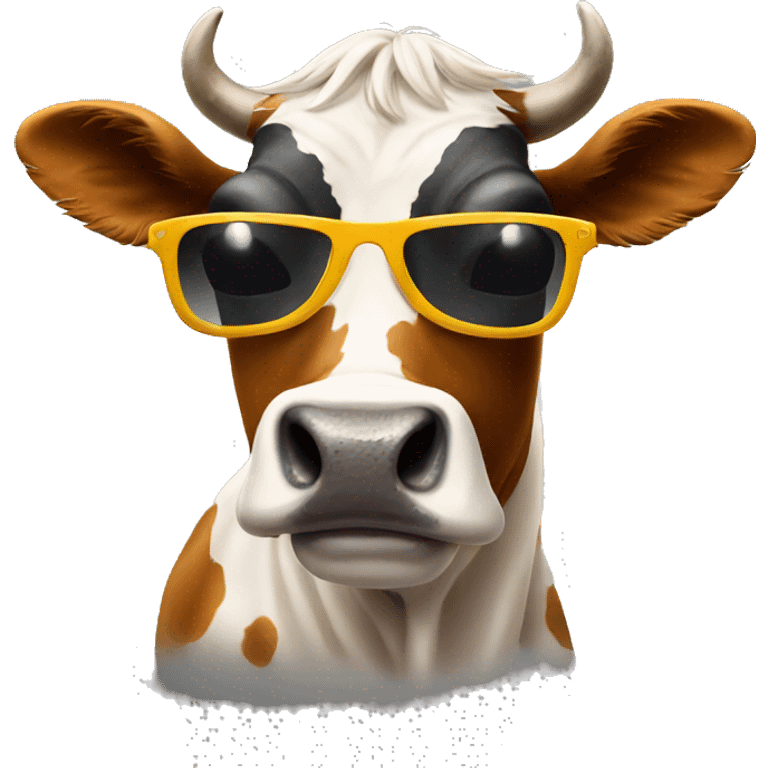 Cow with sunglasses on  emoji