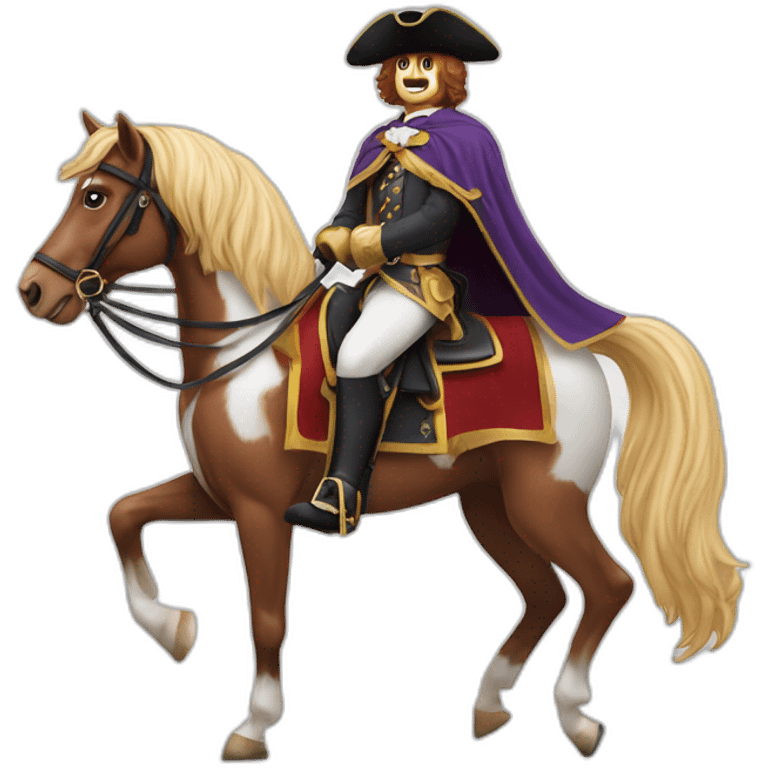 Cavalier sur un cheval emoji