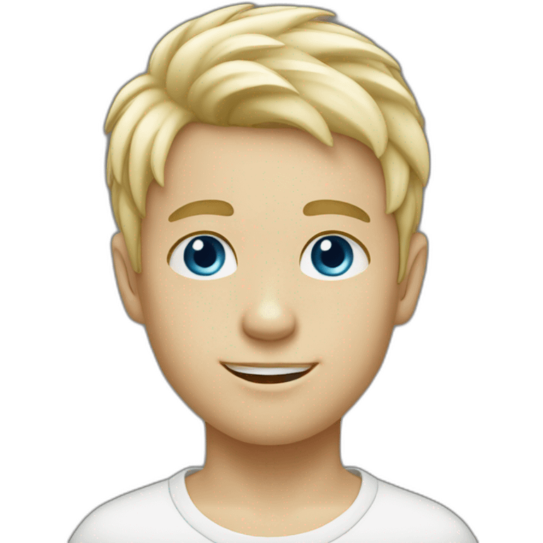 little white boy blonde hair blue eyes emoji