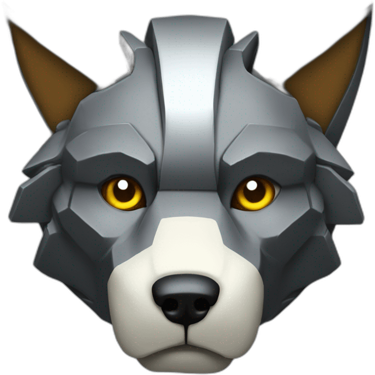 mecha wolf head emoji