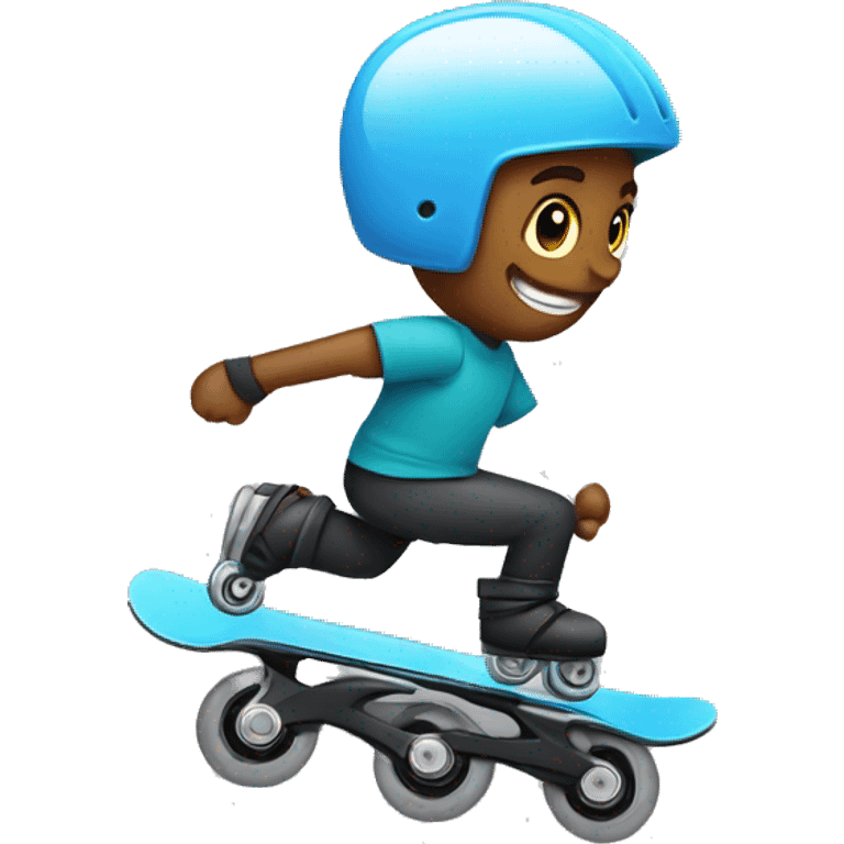 a rollerblade moving emoji