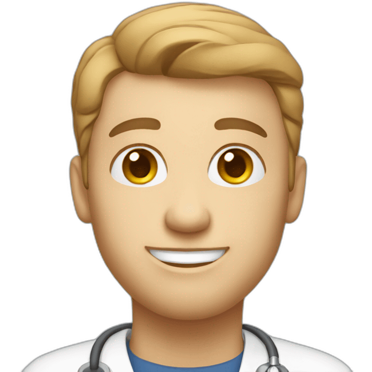 white skin chiropractor being professional emoji