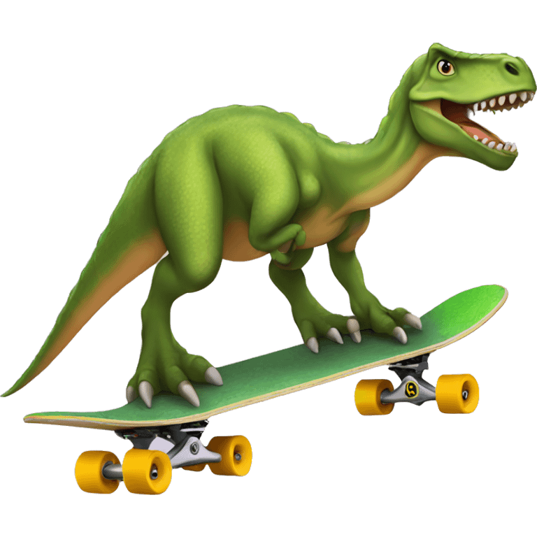 Dinosaur skateboard  emoji