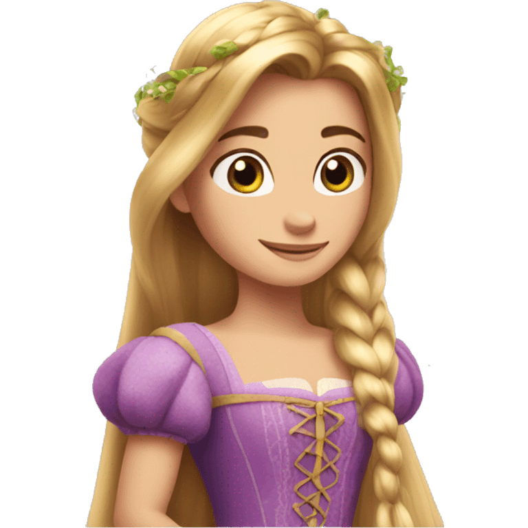 Rapunzel con una corona emoji