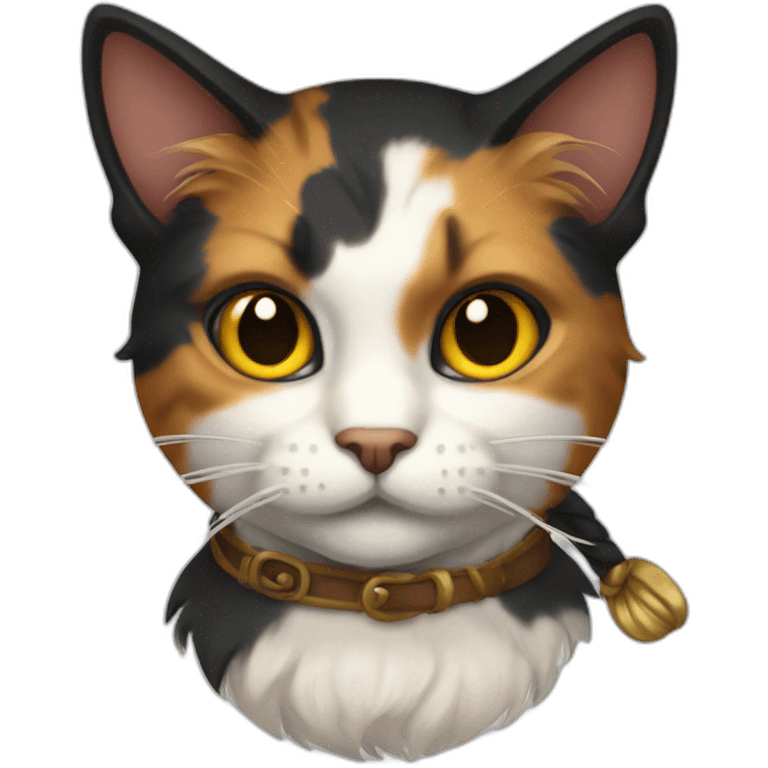 calico pirate cat emoji