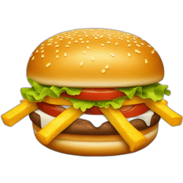 Burger et frite  emoji