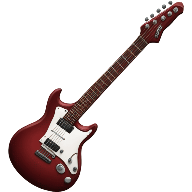 Dark red guitar emoji