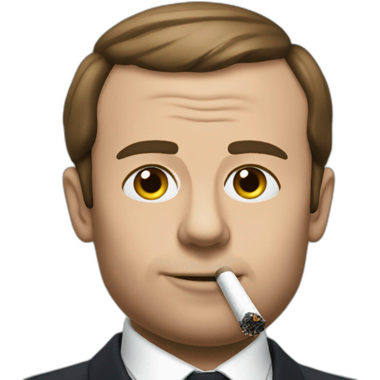 Macron smoking emoji