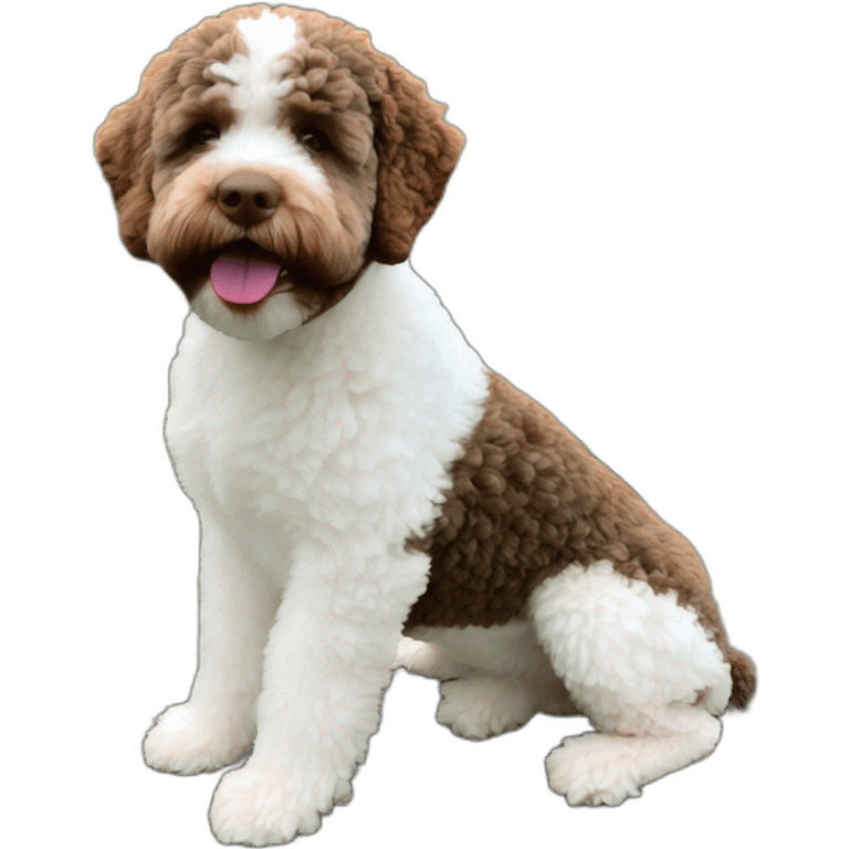 lagotto romagnolo brown and white emoji