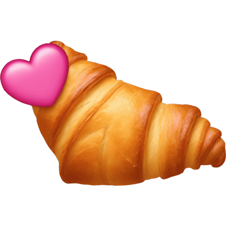 Croissant and hearts pink  emoji