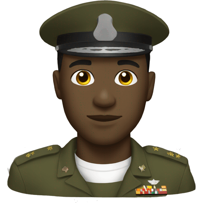 Black military guy emoji