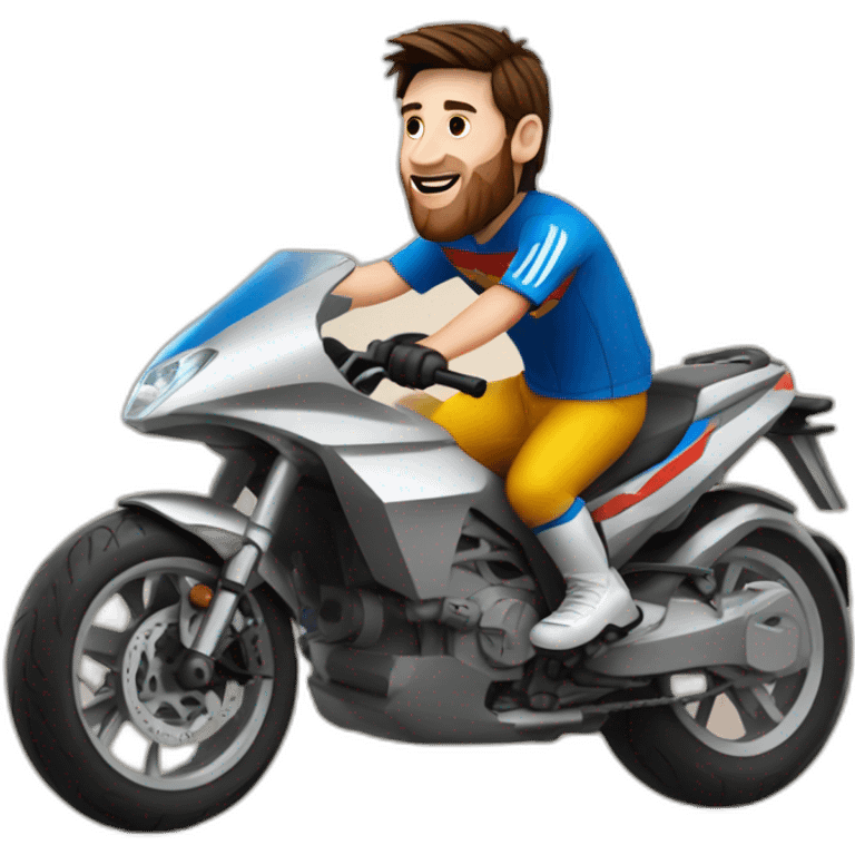 Messi-sur-une-moto emoji