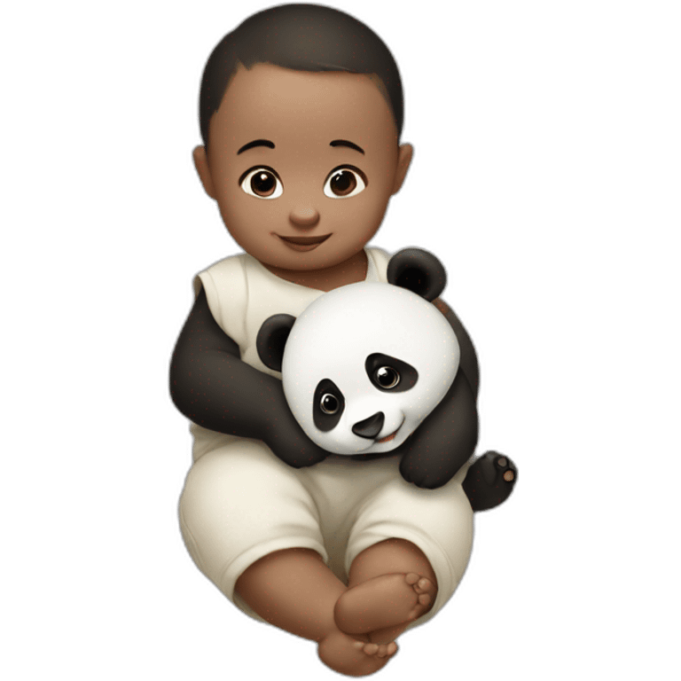 Baby with panda emoji