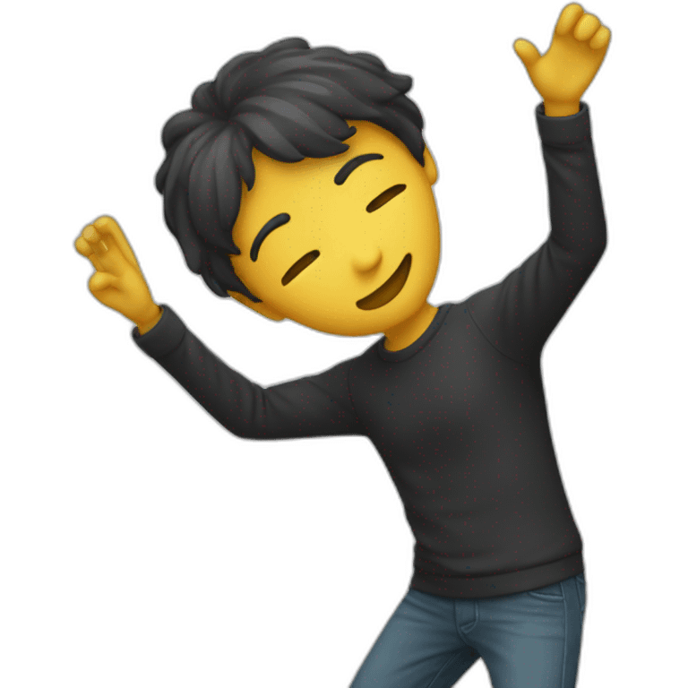 Personne qui fait un dab emoji