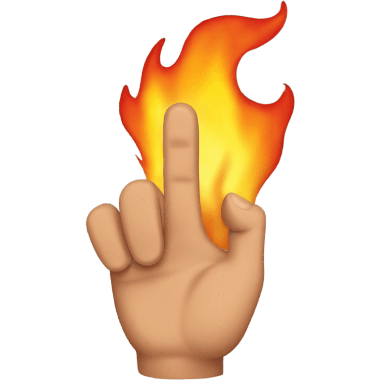 Finger on fire  emoji