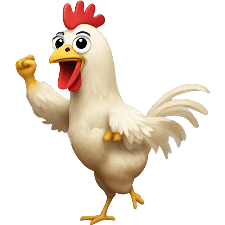 Chicken dancing  emoji