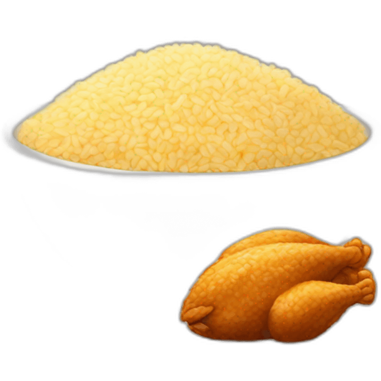 Rice and chicken emoji