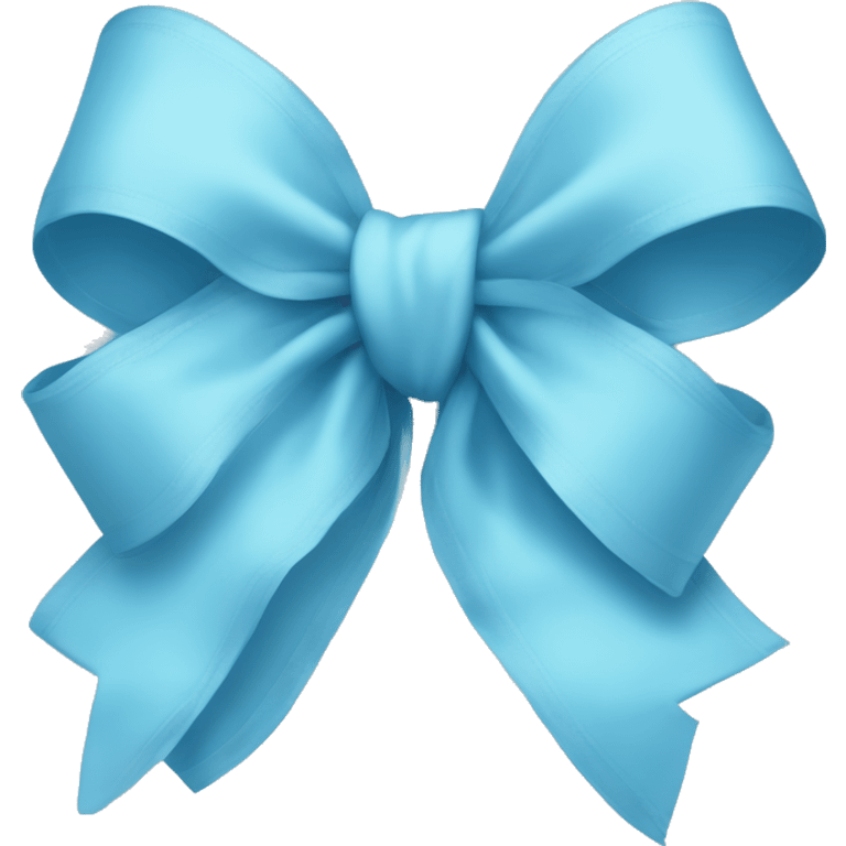 Sky blue bow on sky blue bow emoji