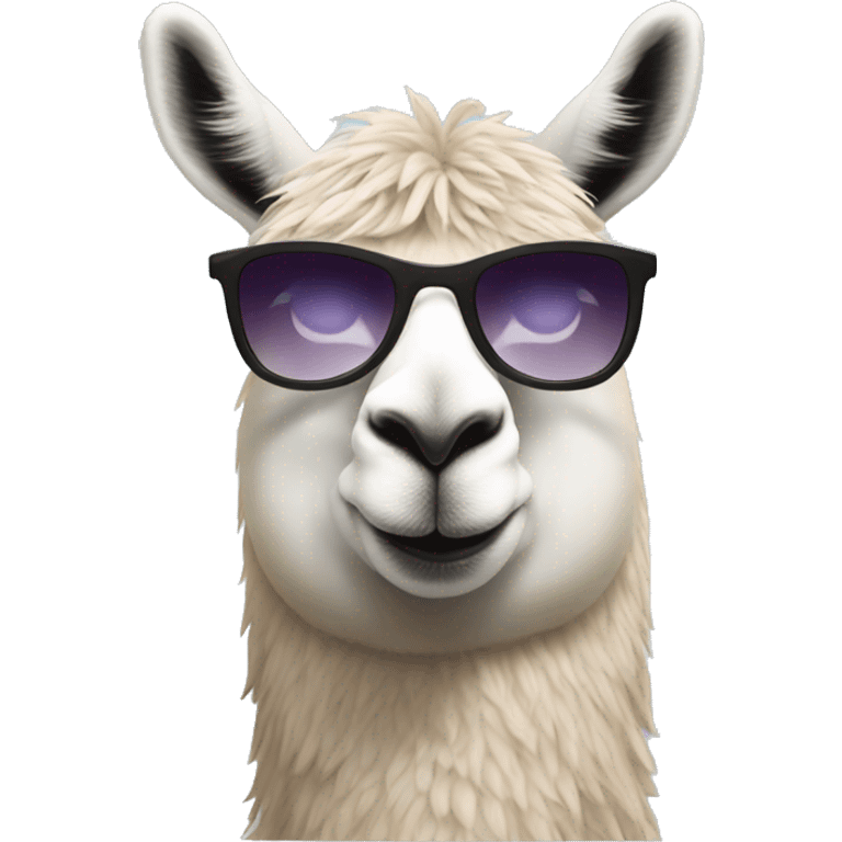 A lama with sunglasses  emoji