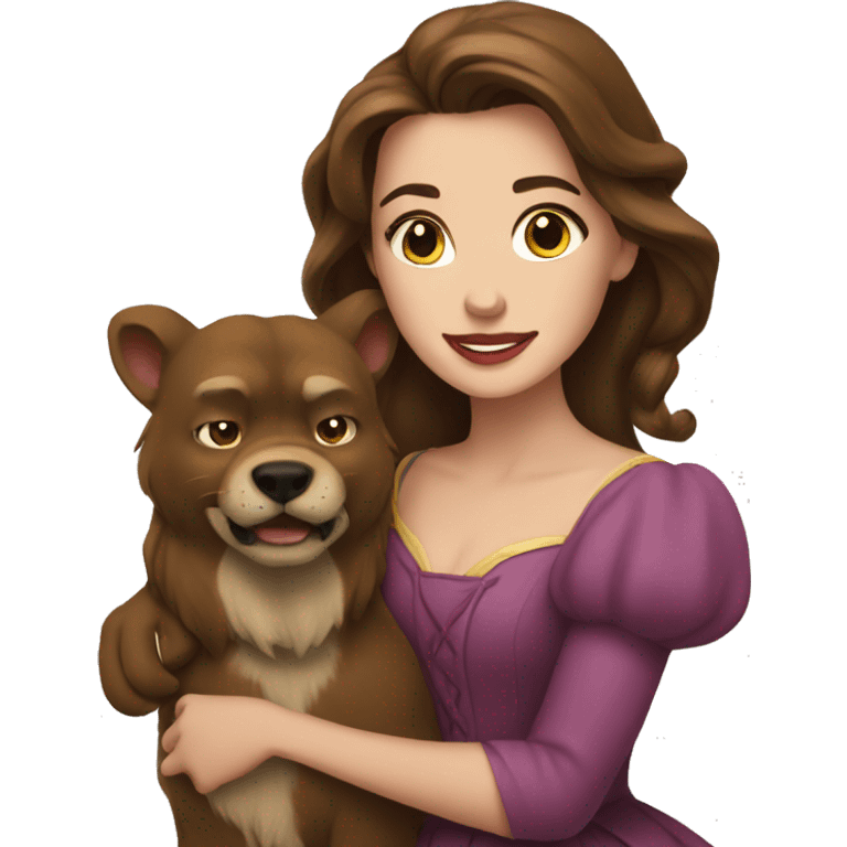 Belle with beast emoji