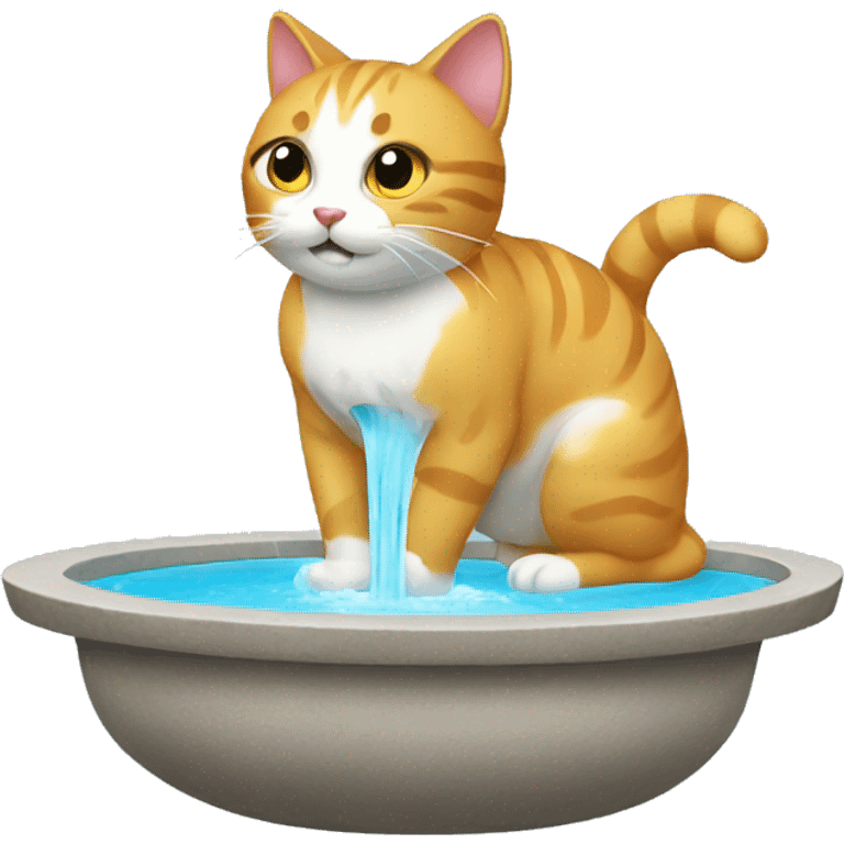 Cat fountain emoji