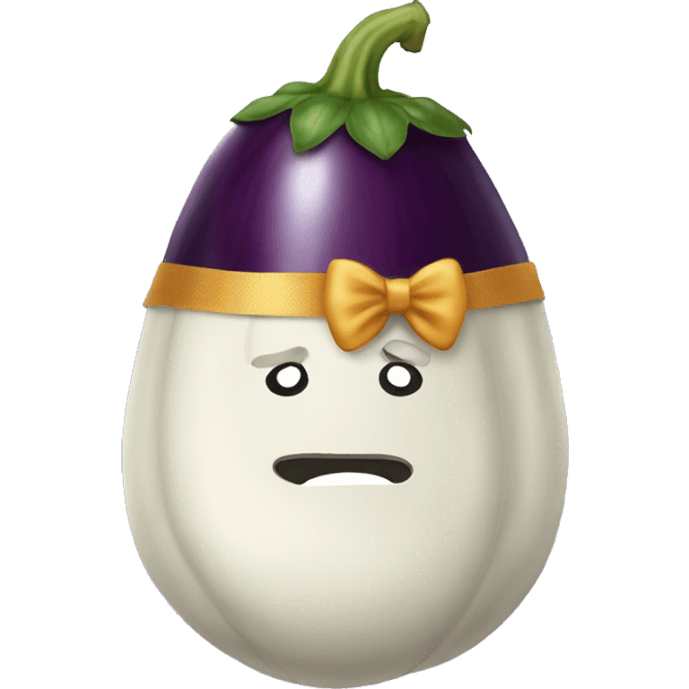 Eggplant with bow  emoji