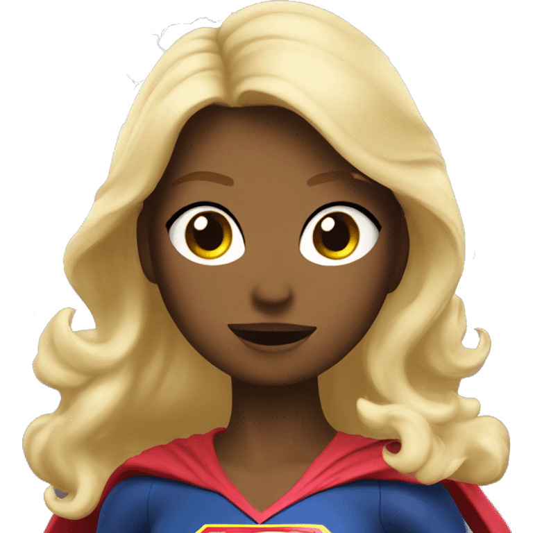 Supergirl with lightning emoji