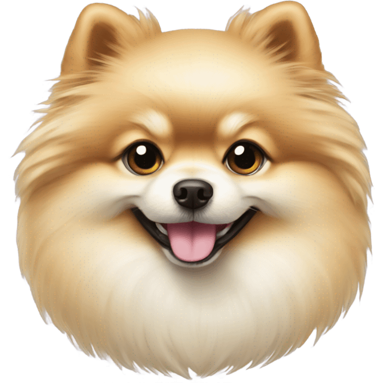 super cute Pomeranian-cream emoji