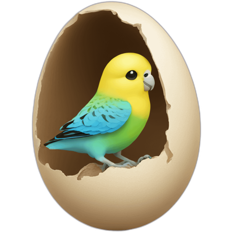 budgerigar in egg emoji