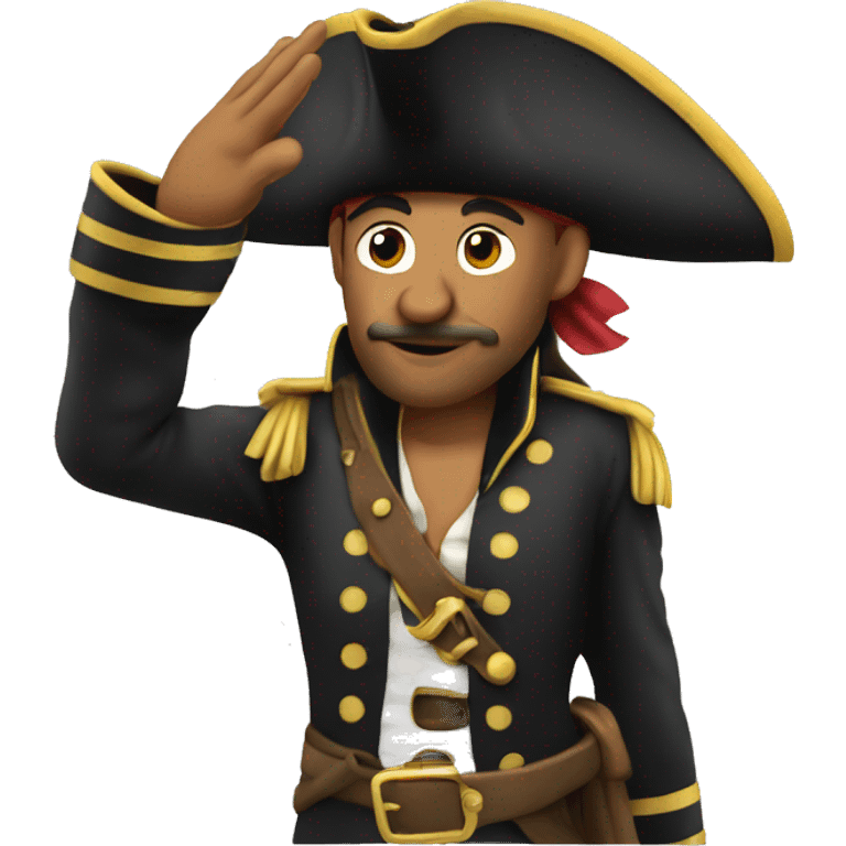 a pirate saluting emoji